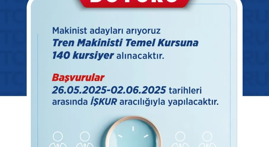 TCDD'den Dev Makinist Alımı! 140 Aday Aranıyor (Son Başvuru 2 Haziran)
