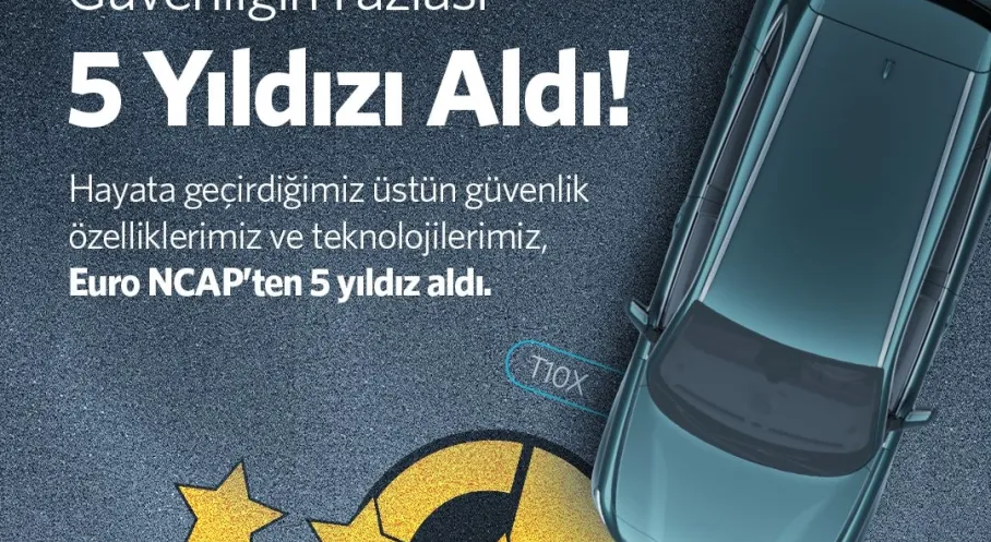 TOGG'dan Rekor Güvenlik Başarısı! T10X ve T10F Euro NCAP'ten 5 Yıldızla Döndü