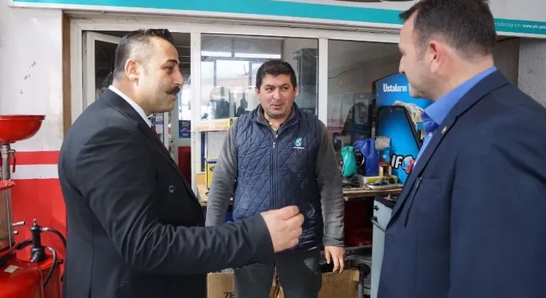 Tokat İYİ Parti Belediye Başkan Adayı Hakan Karagöllü, Sanayi Esnafını Ziyaret Etti