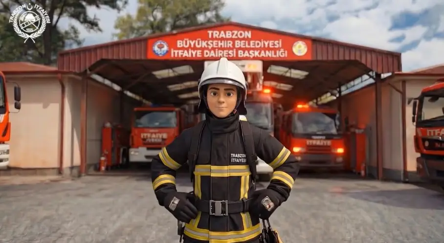 Trabzon İtfaiyesinden Yangın Anında Doğru Davranışları Anlatan Animasyon