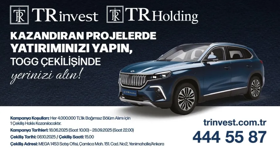TRinvest'ten Ev Alana TOGG Hediye! İşte Kampanya Detayları