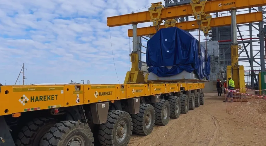 Türkmenistan'da Dev Proje: 364 Tonluk Türbinler HAREKET ile Yerine Oturdu!