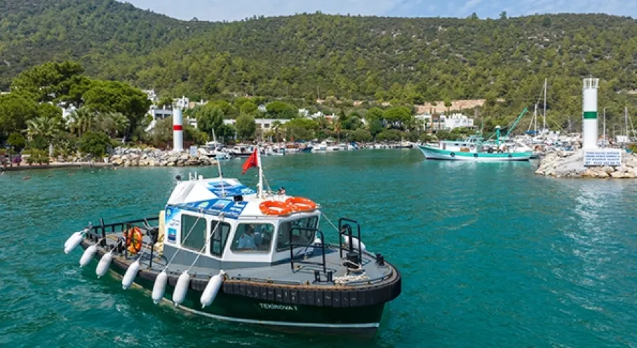 TURMEPA ve Sanmar'dan Bodrum Koylarına Can Suyu: Atık Toplama Teknesi Hizmette!