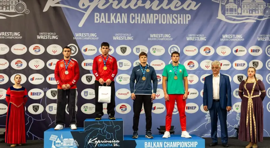 Yıldırımlı Güreşçiler Balkan Şampiyonası’nda Kürsüyü Bırakmadı